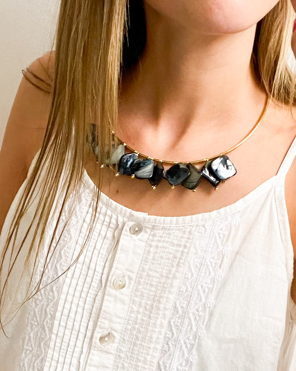 Collar Piedras Nacaradas COL-103