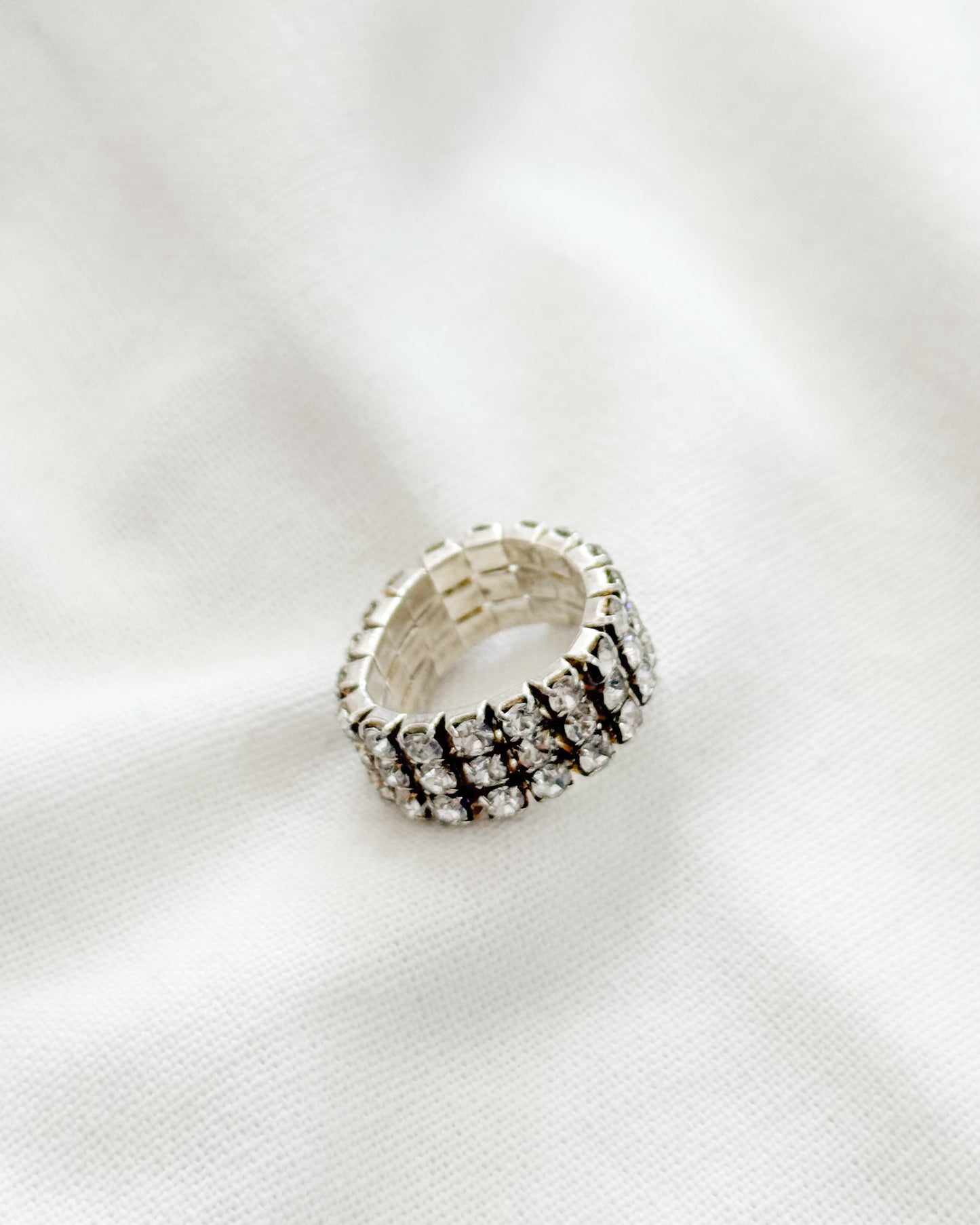 Anillo Plateado Strass AN-17