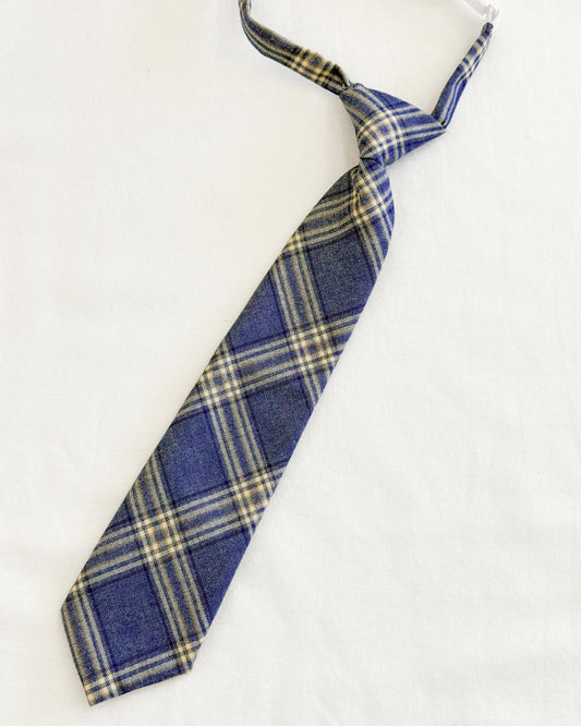 Corbata Infatil Cuadrillé Celeste CNI-01