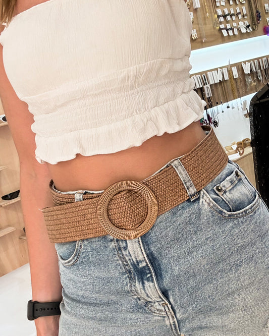 Cinturón Rafia Marrón CIN-41