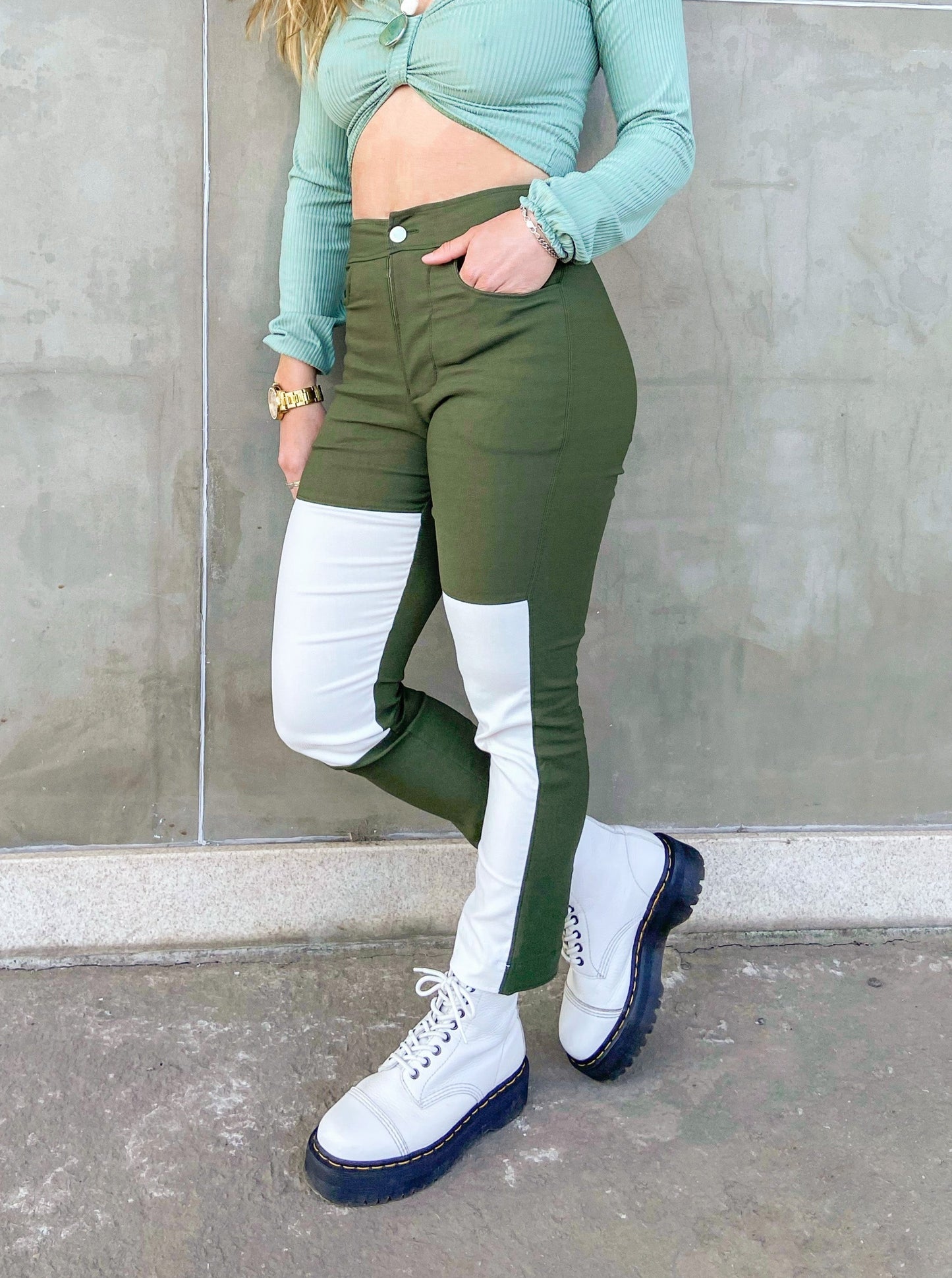 Pantalón Combinado Verde